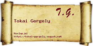 Tokai Gergely névjegykártya